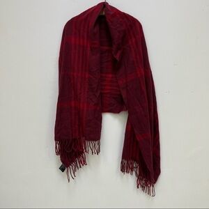 New H&M Maroon Plaid Scarf